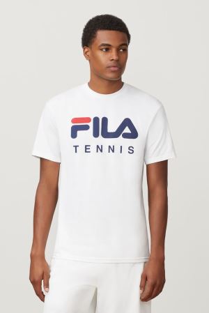 FILA Tee Shirts White,Mens Tennis | CA.JVAQYG154